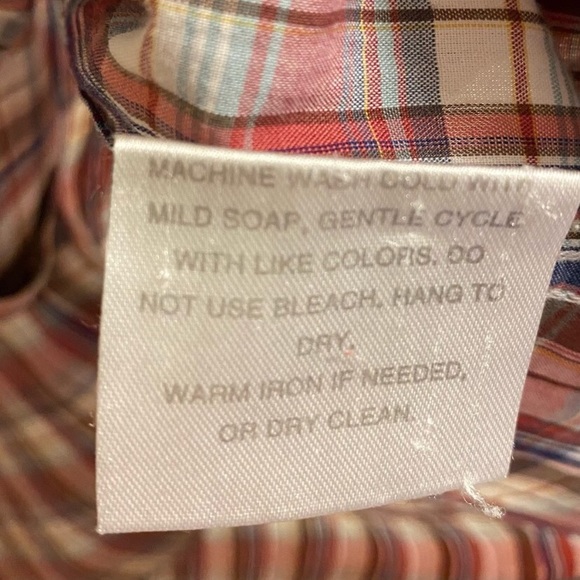 Tallia Men’s Red Plaid Button Down Shirt - Picture 8 of 9